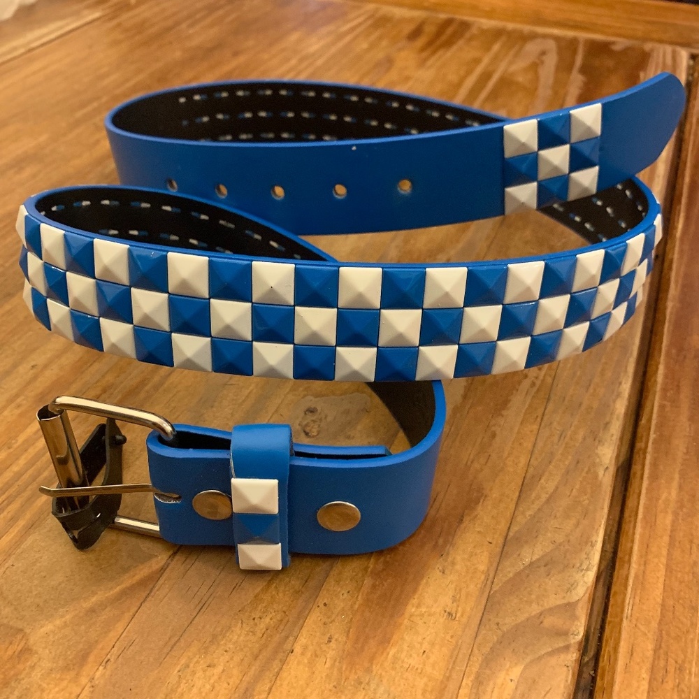 Blue Studded Belt